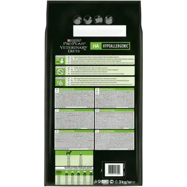 PRO PLAN VETERINARY DIETS Canine HA Hypoallergenic Trockenfutter Rückseite