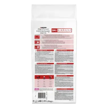 PRO PLAN VETERINARY DIETS Feline DM Diabetes Management Trockenfutter Rückseite