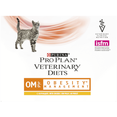 PRO PLAN VETERINARY DIETS Feline OM Obesity Management™ Beutel Huhn Vorderansicht
