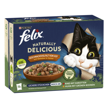 FELIX® Naturally Delicious Geschmacksvielfalt Hof Seitenansicht