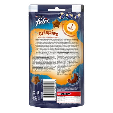 FELIX Crispies mit Rind- & Huhngeschmack Rückseite