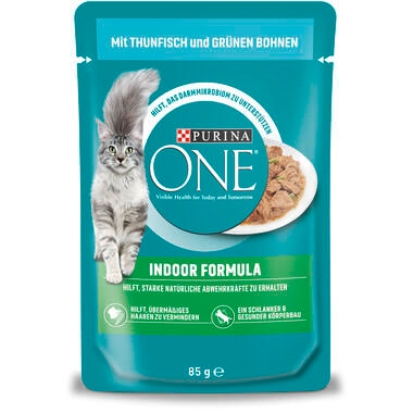 Purina ONE® Indoor Formula mit Thunfisch & grünen Bohnen Vorderansicht