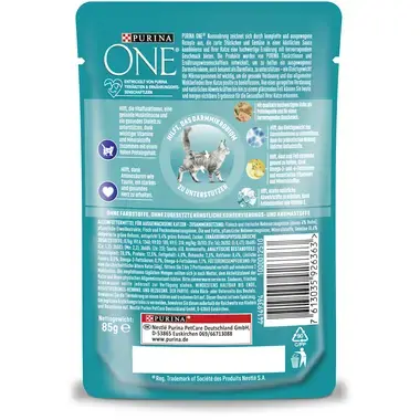 Purina ONE® Senior 7+ Nassfutter mit Huhn Rückseite