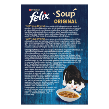 FELIX Soup Geschmacksvielfalt aus dem Wasser Rückseite