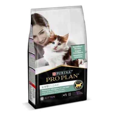 PRO PLAN LIVECLEAR KITTEN <1 reich an Truthahn Seitenansicht