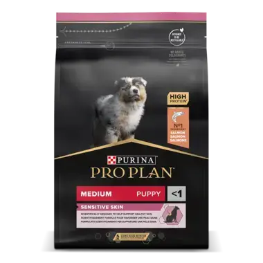 PRO PLAN MEDIUM PUPPY für sensible Haut reich an Lachs