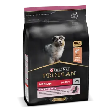 PRO PLAN MEDIUM PUPPY für sensible Haut reich an Lachs
