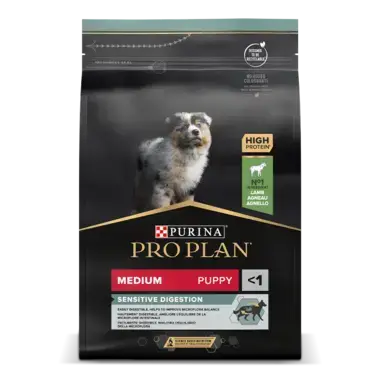 PRO PLAN MEDIUM PUPPY für sensible Verdauung reich an Lamm