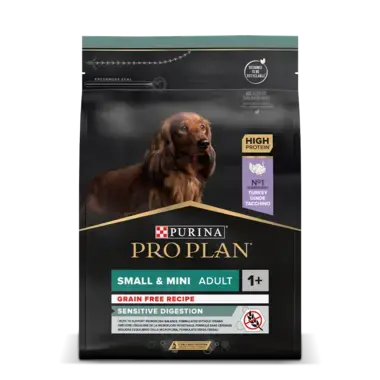 PRO PLAN SMALL & MINI ADULT für sensible Verdauung reich an Truthahn GETREIDEFREI