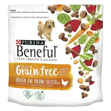 BENEFUL TASTY GRAIN FREE Rezeptur Reich an Huhn & mit Gemüse Vorderansicht