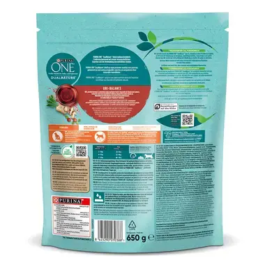 PURINA ONE DualNature URI-BALANCE Sterilcat mit Cranberry & Lachs Hinteransicht