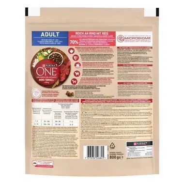 PURINA ONE MINI/SMALL Adult reich an Rind mit Reis