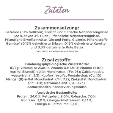 BENEFUL® Glückliche Jahre 7+ mit Huhn und Gartengemüse