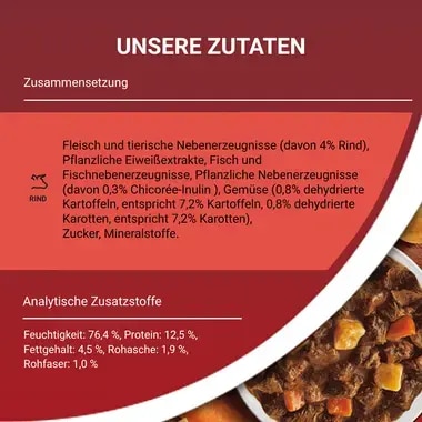 PURINA ONE MINI/SMALL Active mit Rind, Kartoffeln und Karotten in Sauce