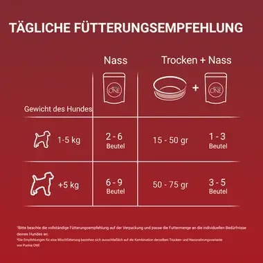 PURINA ONE MINI/SMALL Sensitive mit Lachs, Reis und Karotten in Sauce