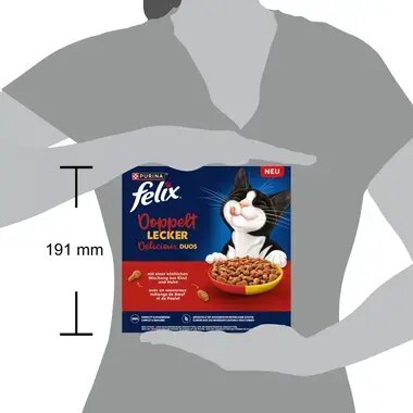 FELIX® Doppelt Lecker mit einer köstlichen Mischung aus Rind und Huhn und reich an Rote Bete