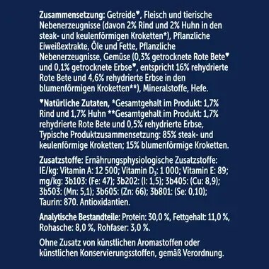 FELIX® Doppelt Lecker mit einer köstlichen Mischung aus Rind und Huhn und reich an Rote Bete