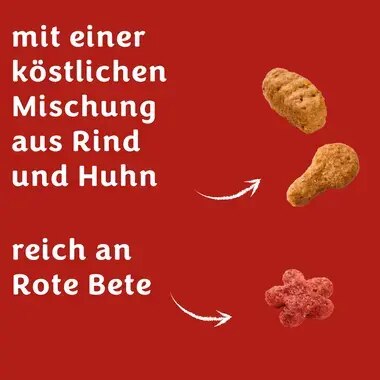 FELIX® Doppelt Lecker mit einer köstlichen Mischung aus Rind und Huhn und reich an Rote Bete