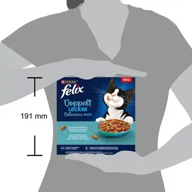 FELIX® Doppelt Lecker mit einer köstlichen Mischung aus Lachs und Hochseefisch und reich an Rote Bete
