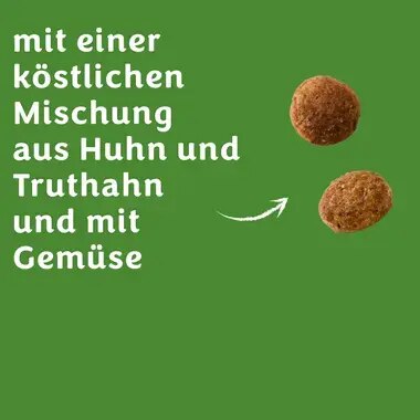 FELIX® Doppelt Lecker Inhome mit einer köstlichen Mischung aus Huhn und Truthahn und mit Gemüse