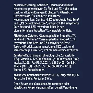 FELIX® Doppelt Lecker mit einer köstlichen Mischung aus Rind und Huhn und reich an Rote Bete