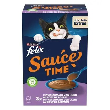 FELIX® Little Extras Sauce Time mit Geschmack von Huhn und Lachs