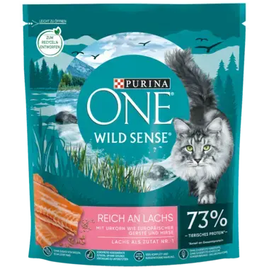 Purina ONE® Wild Sense reich an Lachs
