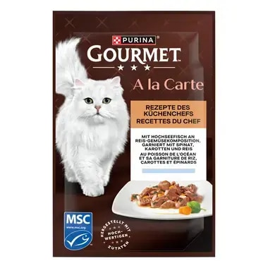 GOURMET A la Carte mit Hochseefisch an Reis-Gemüsekomposition