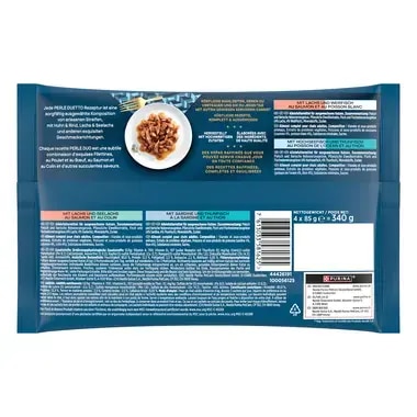 GOURMET Perle Duetto mit Lachs & Seelachs, Hochseefisch & Thunfisch, Lachs & Weißfisch, Sardine & Thunfisch