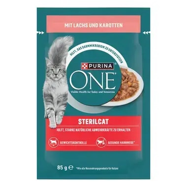 PURINA ONE Sterilcat mit Lachs und Karotten