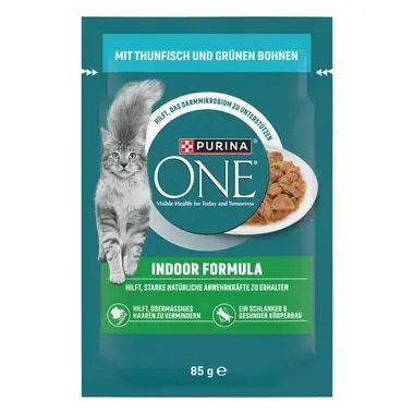 PURINA ONE Indoor Formula mit Thunfisch und grünen Bohnen