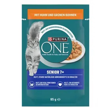 PURINA ONE Senior 7+ mit Huhn und grünen Bohnen