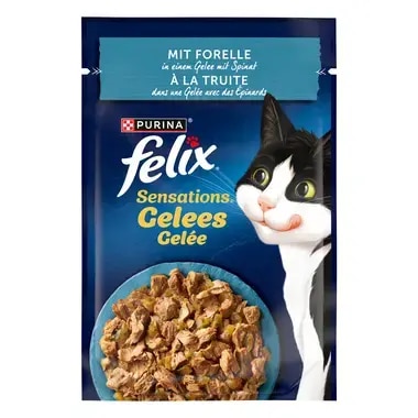 FELIX Sensations Gelees mit Forelle & Spinat