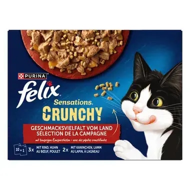 FELIX Sensations Crunchy Geschmacksvielfalt vom Land