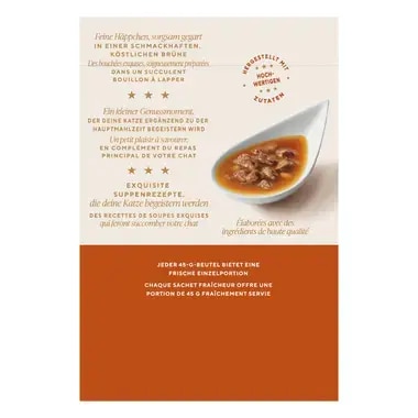 GOURMET Soup Royale mit Rind, Huhn oder Truthahn, garniert mit Gemüse, Pasta oder Reis
