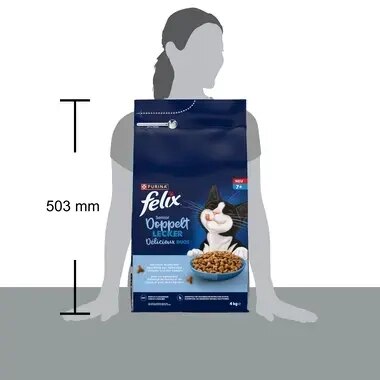 FELIX® Doppelt Lecker 7+ mit einer köstlichen Mischung aus Huhn und Truthahn und mit Gemüse