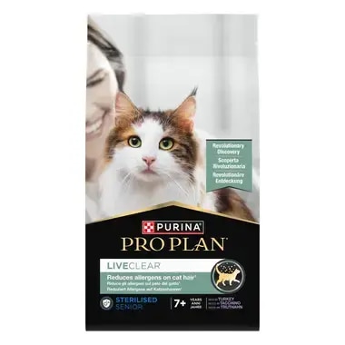 PURINA® PRO PLAN® LIVECLEAR® Sterilised Senior 7+ Jahre Reich an Truthahn