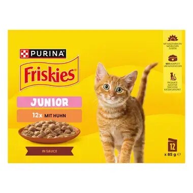 PURINA® FRISKIES® Junior in Sauce mit Huhn