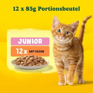 PURINA® FRISKIES® Junior in Sauce mit Huhn