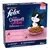 FELIX® Doppelt Lecker Junior mit einer köstlichen Mischung aus Huhn und Truthahn, mit Milch und mit Gemüse