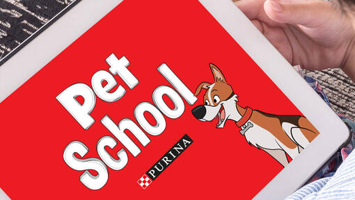 Purina-Logo der Haustierschule