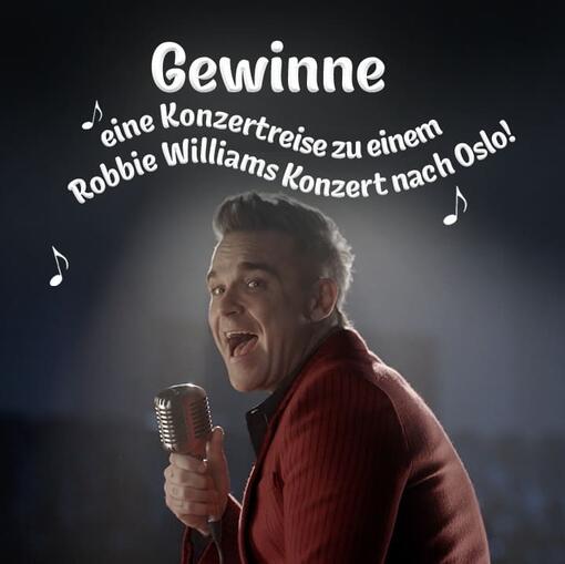 Gewinne eine Konzertreise zu Robbie Williams Konzert nach Oslo!