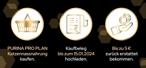 Jetzt PRO PLAN Nassnahrung probieren und bis zu 5€ zurück erhalten!