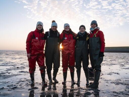 Team am Strand