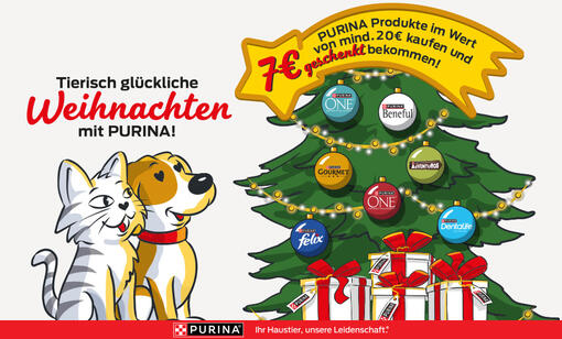 Tierisch glückliche Weihnachten mit PURINA: Spar-Aktion