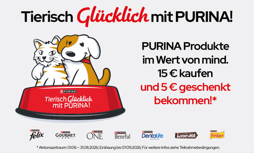 Tierisch Glücklich mit PURINA: Cashback-Aktion