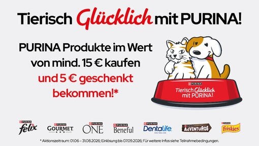 Tierisch Glücklich mit PURINA: Spar-Aktion