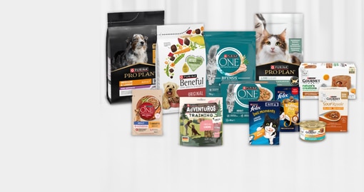 PURINA Marken für Tiernahrung Katze und Hund