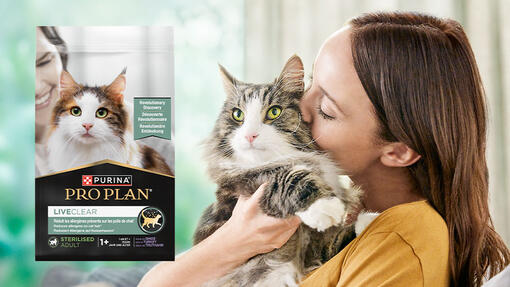 PURINA PRO PLAN LIVECLEAR Teaser Frau mit Katze