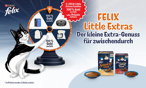 Dreh & Gewinn-Aktion mit FELIX Little Extras